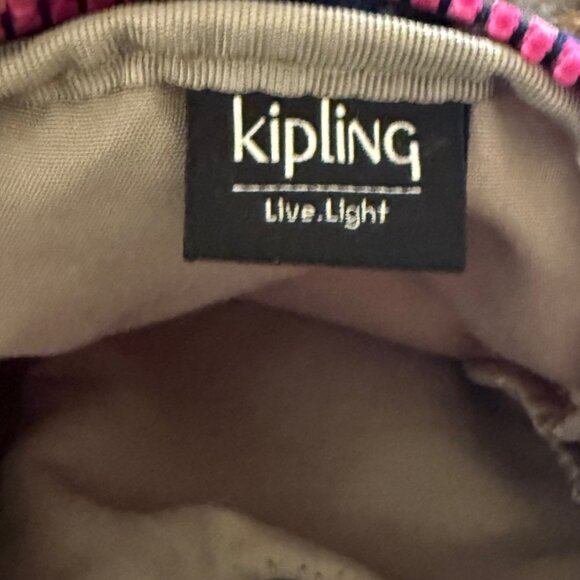 Kipling Fuchsia Nylon Adjustable Crossbody Mini Bag With Logo Embossed Front - Picture 5 of 9